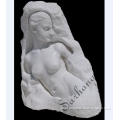 Life Size Western Lady White Marble Bust Statue Stone naked Woman Figure Sculpture